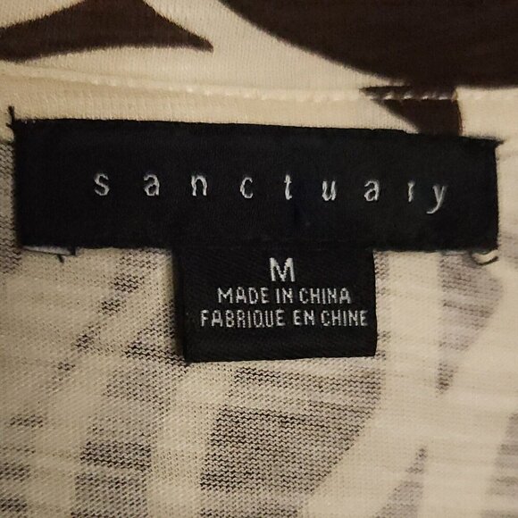 Sanctuary Tan Brown Floral Cap Sleeve Shirt Dress Medium - Picture 4 of 6